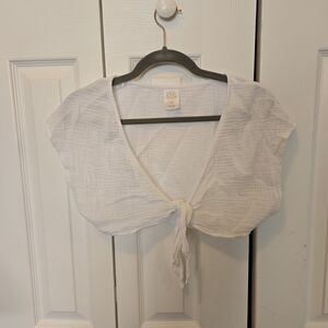 Wild Fable Cream Tie-Front Blouse